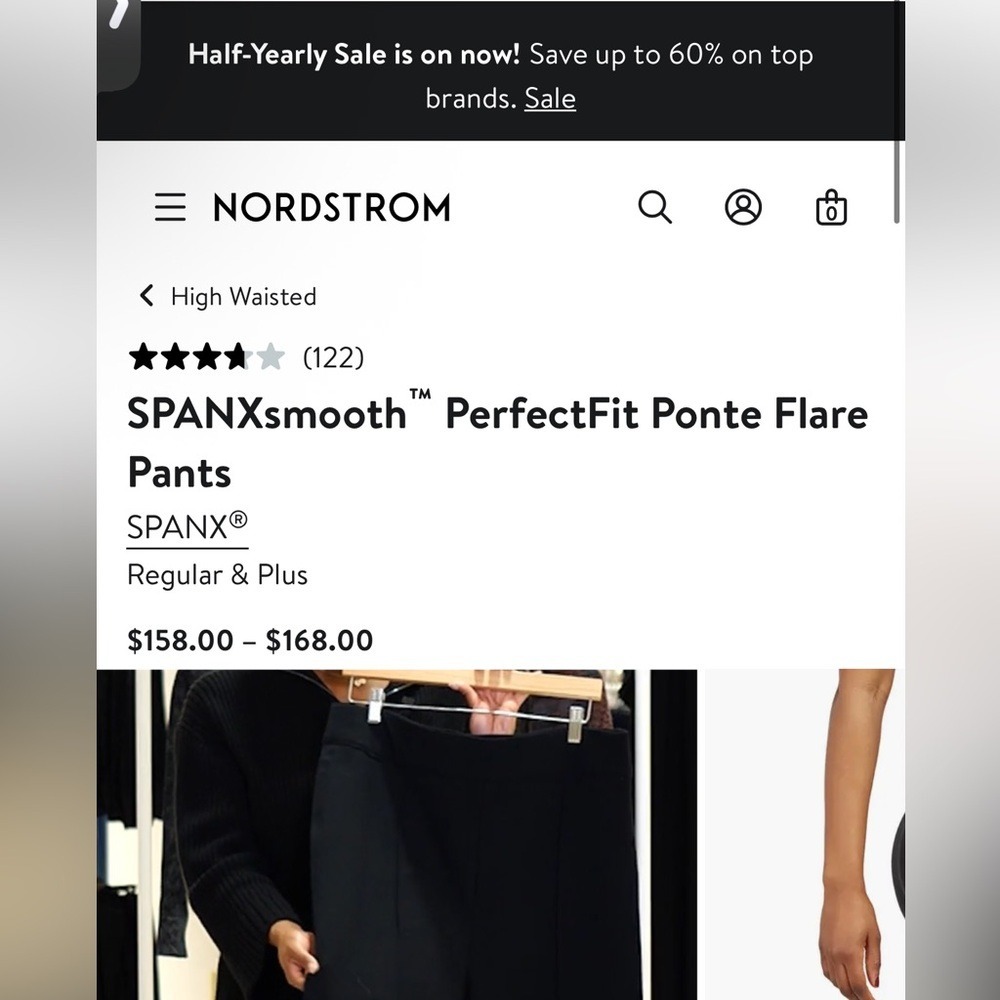 SPANX smooth™ PerfectFit Ponte Flare Pants SPANX® black Sz 1X 35x34 - Picture 10 of 10